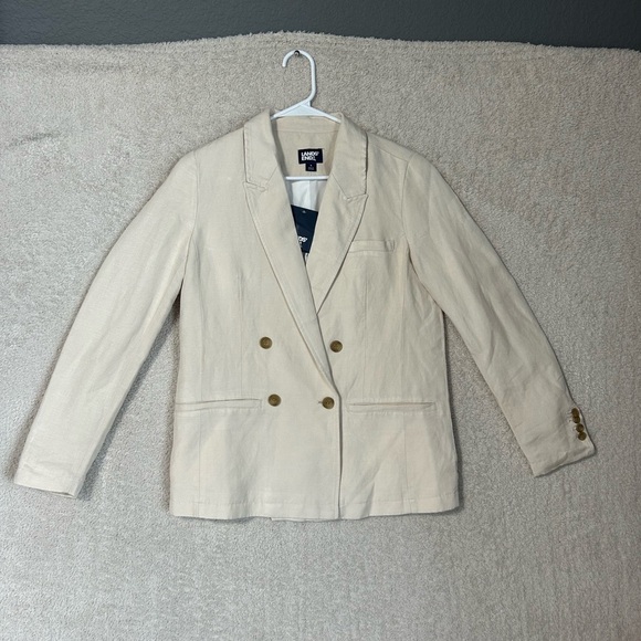 Lands' End Jackets & Blazers - Lands End Women's Linen Double Breasted Blazer Size 4. Career Casual Preppy